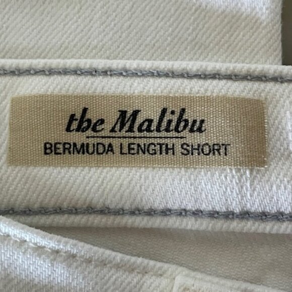 AG ADRIANO GOLDSCHMIED The Malibu Bermuda Length Shorts White Denim 27 - Picture 6 of 16